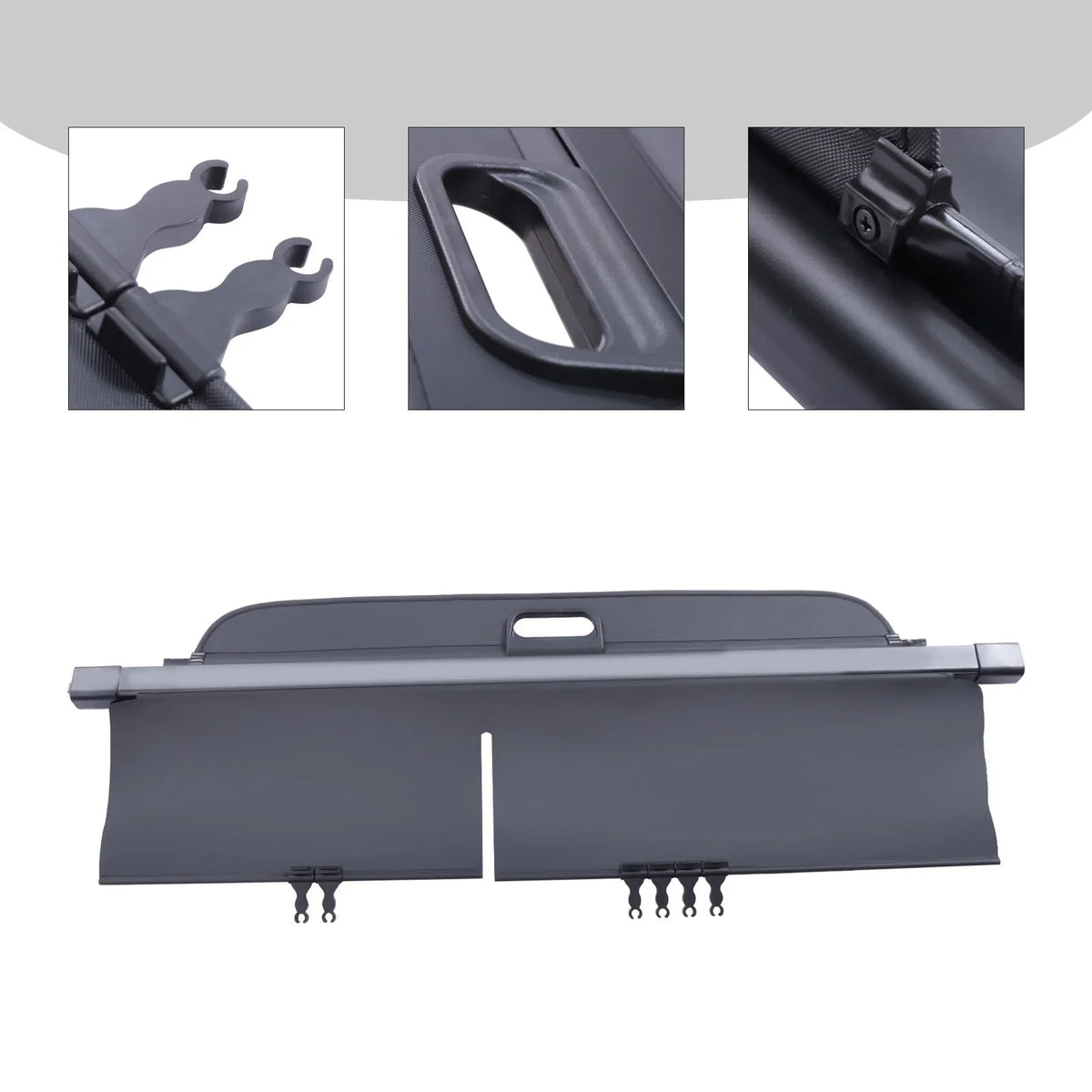 Wuzstar Retractable Cargo Cover Rear Trunk Area Privacy Security Shield Shade Cover for Jeep Cherokee Dark