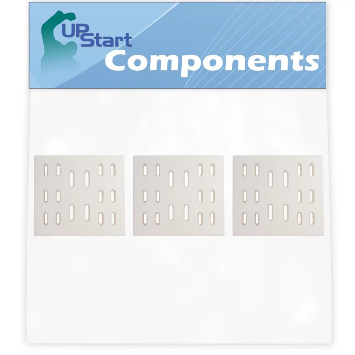 3-Pack BBQ Grill Heat Shield Plate Tent Replacement Parts for Bakers Chefs Regal04CLP - Compatible Barbeque Ceramic Flame Tamer, Guard, Deflector, Flavorizer Bar, Vaporizer Bar, Burner Cover 8"