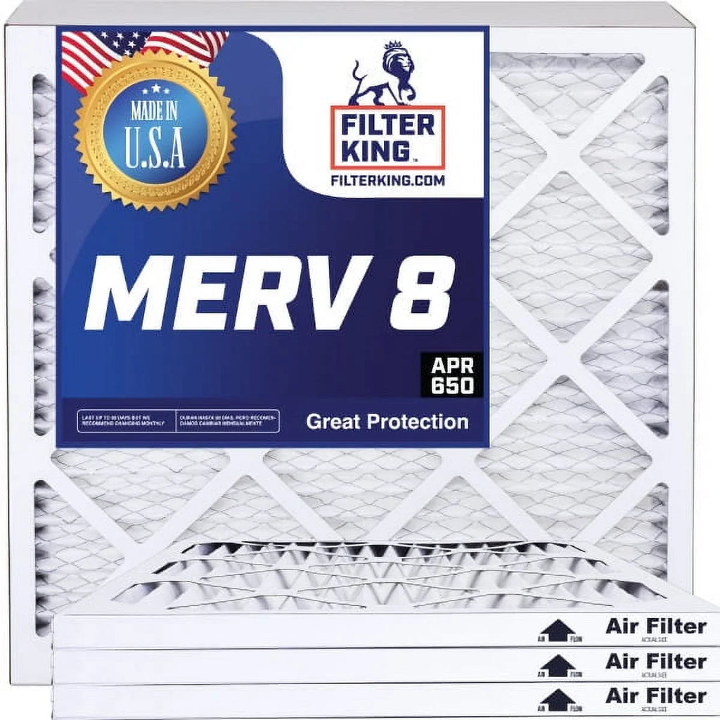 Filter King 33.5x23.5x1 Air Filter | 4-PACK | MERV 8 HVAC Pleated A/C Furnace Filters | MADE IN USA | Actual Size: 33.5 x 23.5 x .75"