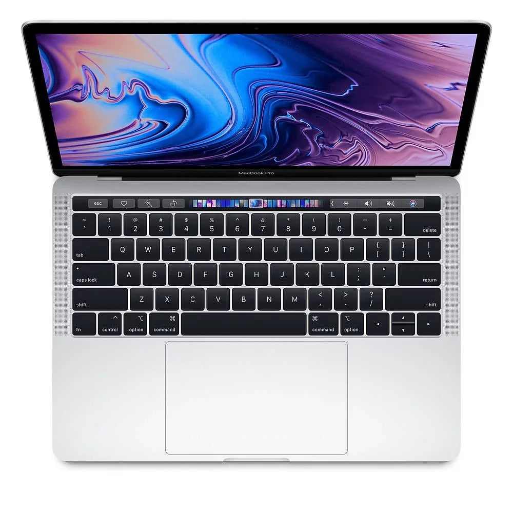 A Grade Macbook Pro 13.3-inch (Retina, Silver, Touch Bar) 2.8Ghz Quad Core i7 (2019) MV992LL/A 128GB SSD 16GB Memory 2560x1600 Display Mac OS Big Sur Power Adapter Included