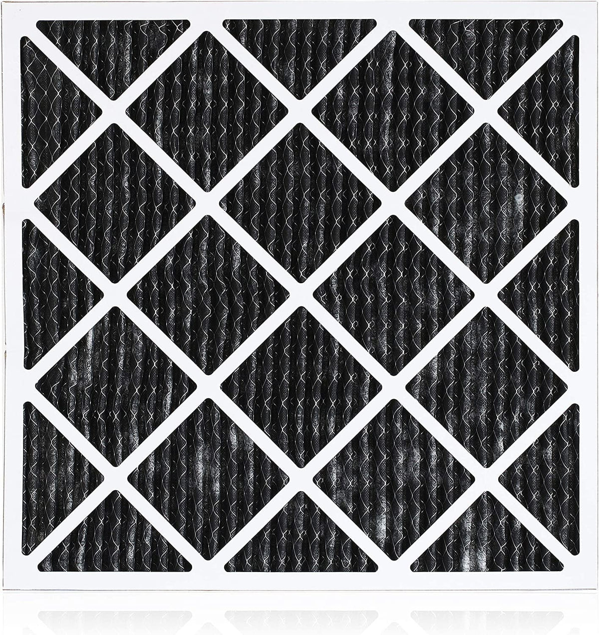 Filterbuy 12x12x1 MERV 8 Odor Eliminator Pleated HVAC AC Furnace Air Filters with Activated Carbon (3-Pack)