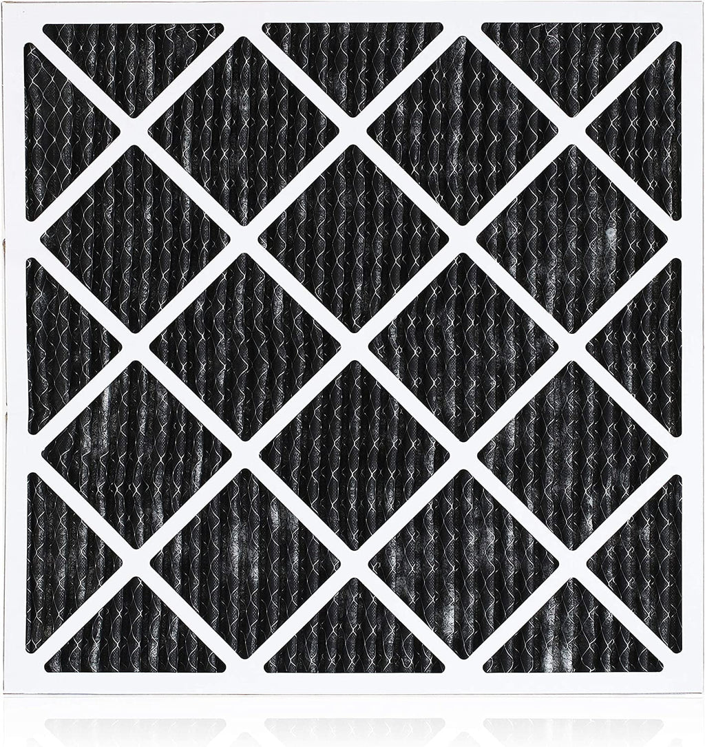 Filterbuy 12x12x1 MERV 8 Odor Eliminator Pleated HVAC AC Furnace Air Filters with Activated Carbon (4-Pack)