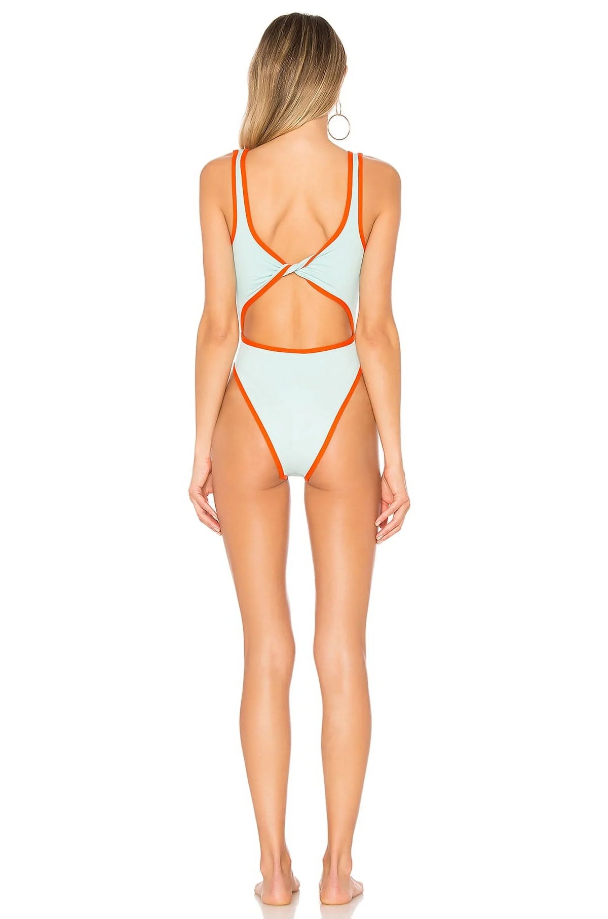 L*Space LIGHT TURQUOISE Kira Cut Out One Piece Swimsuit, US 12