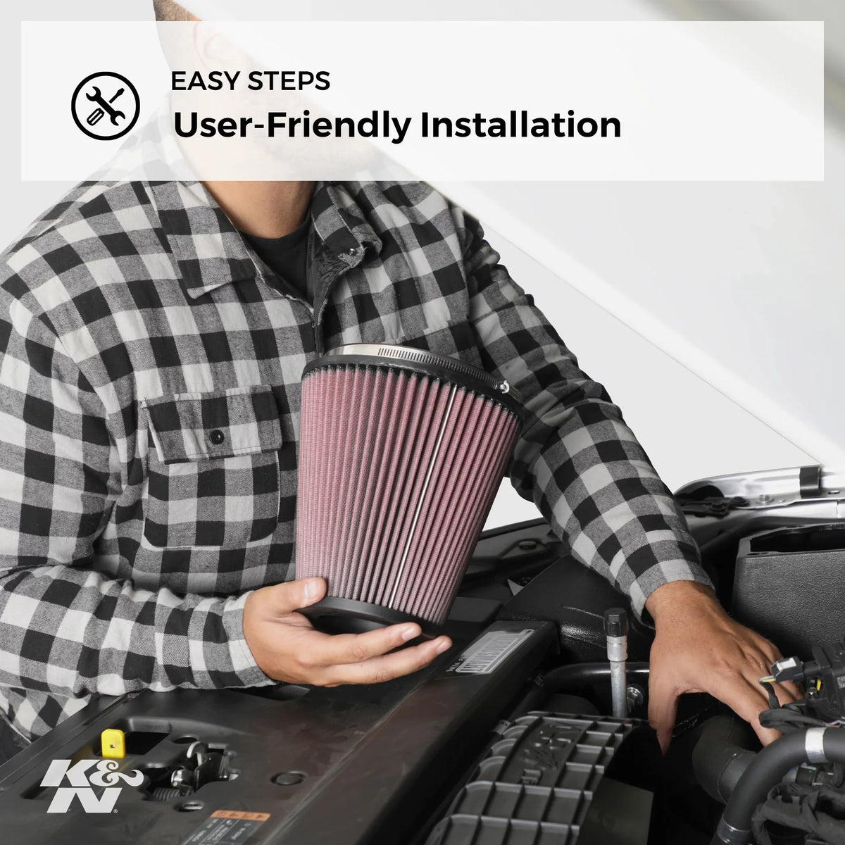 K&N Engine Air Filter: High Performance, Premium, Washable, Industrial Replacement Filter, Heavy Duty: E-3330