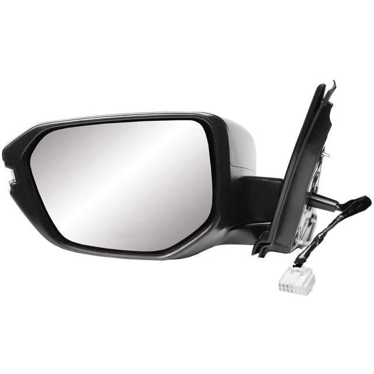 K-Source Driver Side Mirror for HONDA Civic Hatchback, (textured Ebony w/PTM cover, w/turn signal, foldaway), w/o camera, w/o chrome trim, L, (17-20) 63636H